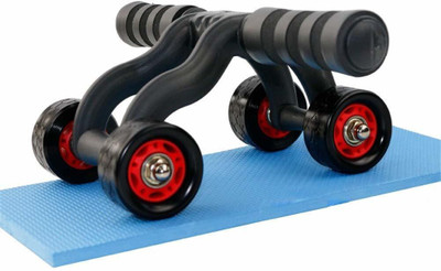 Fitfun Abdominal Roller With Knee Mat ,Floor Wedge - Abdominal Workout Fitness Exercise Ab Exerciser(Multicolor)