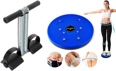 BOLDHIGH Combo Tummy Twister With Abs Tummy Trimmer Useful For Figure Tone-Up Ab Exerciser(Black)