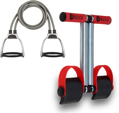 RASCO Red belt with TONNING TUBE Ab Exerciser(Multicolor)