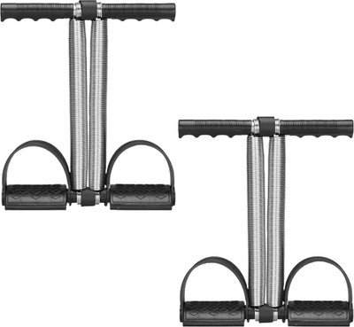 Athlian Set of 2 Double Spring Tummy Trimmers - Ab Exercise Equipment for Home Workouts Ab Exerciser(Black)