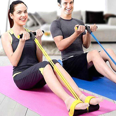 gamers hub Rubber Pull Rope Exerciser Toning Tube For Fitness_Reducer 149 Ab Exerciser(Multicolor)