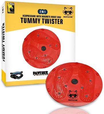 Lugazi Waist Disc Acupressure With Magnets Reflexology Abdominal 2 in 1 tummy twister Ab Exerciser(Multicolor)