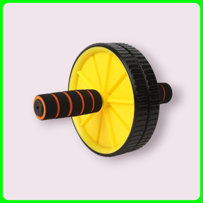 zxxxt Fitness AB Wheel / AB Roller Dual Wheel Core Trainer_931 Ab Exerciser(Yellow, Black)