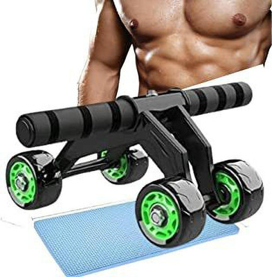 KBCCRAZY 4 Wheel Full Body AB Roller Exerciser for Abdominal Exercise for Unisex Ab Exerciser(Black)