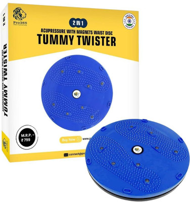 PRO365 Disc Acupressure Magnets Reflexology Slimming Abdominal 2 in 1 tummy twister Ab Exerciser(Blue)