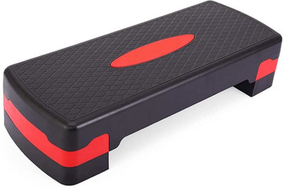 GJSHOP Aerobic Exercise Step Deck Adjustable Stepper Platform Workout Fitness Ab Exerciser(Orange, Black)