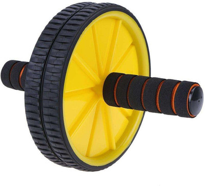 IPLLIVE Double Wheel Ab Roller Gym For Exercise Fitness Equipment Workout Yellow Ab Exerciser(Yellow)