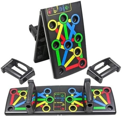 Khargadham Pushup Board Multi-Function Foldable Pushup ExcersiceEquipment for Chest,Muscles Ab Exerciser(Black)