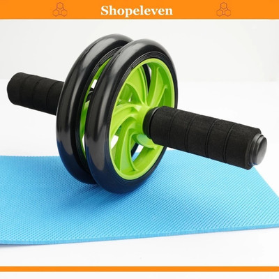 Shopeleven Port le dominal Double Wheel Gym For Fitness Equipment Ab Exerciser(Black)