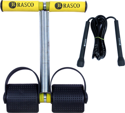 RASCO Single Spring Ab Exerciser Yellow with Black Pencil Rope Ab Exerciser(Yellow, Black)