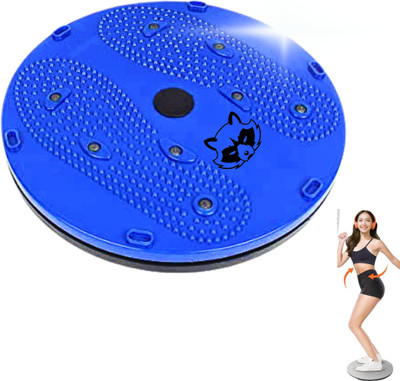 MAPACHE 5 in 1 Tummy Twister Power Mat Magnetic Therapy Body Weight Reducer Ab Exerciser(Blue)