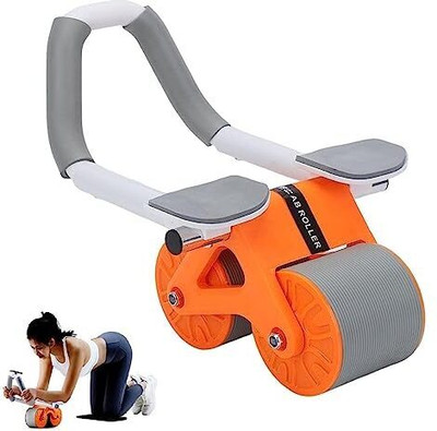 lexso Roller with Elbow Support, Automatic Rebound Abdominal Wheel Ab Exerciser(Orange)