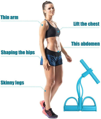 viyagee L yoga pedal puller resistance band Ab Exerciser(Multicolor)