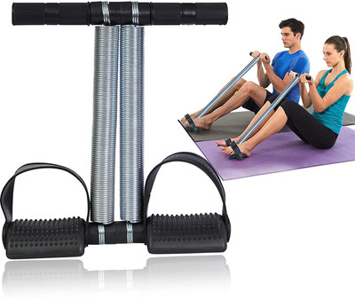 DHEER Tummy Trimmer | Waist Trimmers | Double Spring Tummy Trimmer | Ab Exerciser | Ab Exerciser(Silver)