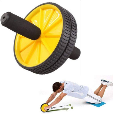 Dynamo Double Wheel Ab Roller Gym For Exercise workout equipments Ab Exerciser Ab Exerciser(Yellow)