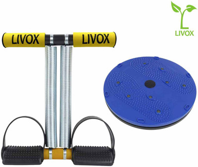 LIVOX Home Workout Combo,Full Body Exercise Equipment for Men & Women Ab Exerciser(Multicolor)