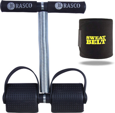 RASCO Single Spring Ab Exerciser with Sweat Belt Ab Exerciser(Black)