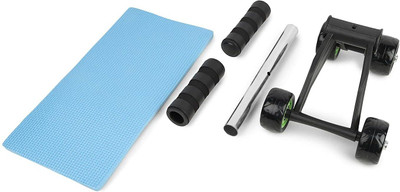 Bakhsh 4-Wheel Ab Roller With Knee Mat - Abdominal Workout Fitness Exercise Ab Exerciser(Multicolor)