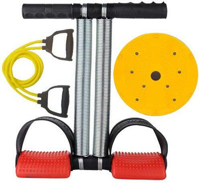 USTRADERS Double spring Tummy Trimmer , Tummy Twister and Toning tube Combo Ab Exerciser(Multicolor)
