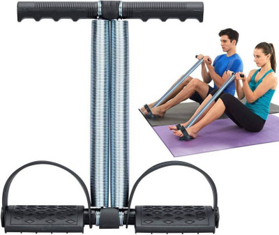 Dynamo Tummy Trimmer Double Spring for Men and Women Ab Exerciser (Silver) Ab Exerciser(Silver)
