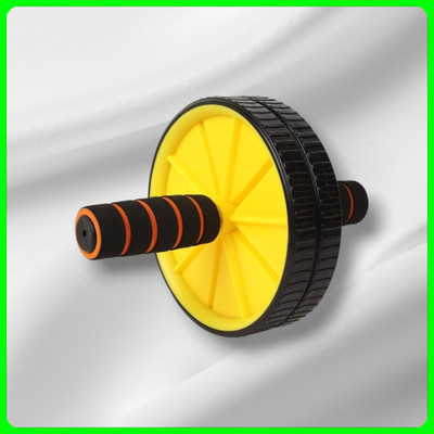 zxxxt Fitness AB Wheel / AB Roller Dual Wheel Core Trainer_781 Ab Exerciser(Yellow, Black)