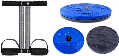 BOLDHIGH Combo Tummy Twister With Abs Tummy Trimmer Useful For Figure Tone-Up Ab Exerciser(Black)