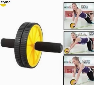 Garvan A262 Double Wheel Ab Roller Training with Mat Ab Exerciser Yellow (pack of 1) Ab Exerciser(Yellow)