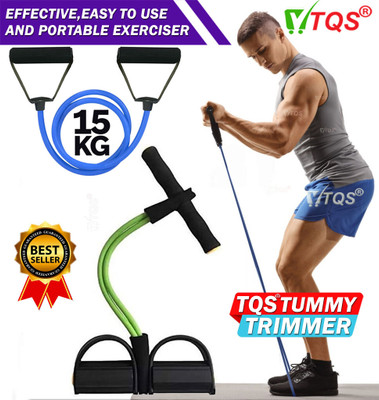 HOUSE OF COMMON Rubber TummyTrimmer + Tube Fat Loss Gym Equipment Ab Exerciser(Multicolor)