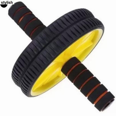 Garvan A350 Double Wheel Ab Roller Training with Mat Ab Exerciser Yellow (pack of 1) Ab Exerciser(Yellow)
