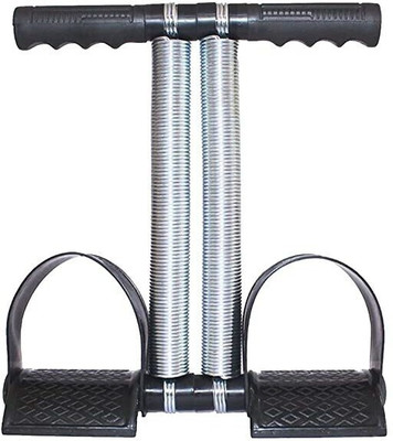 Snowpearl Double Spring Waist Trimmer for Fat Burning & Weight loss Exercises(Multicolor) Ab Exerciser(Black, Silver)