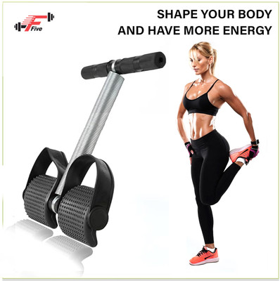 FFive Tummy Trimmer Single Spring Ab Exerciser Fat Burner for Men & Women Ab Exerciser(Black, Silver)