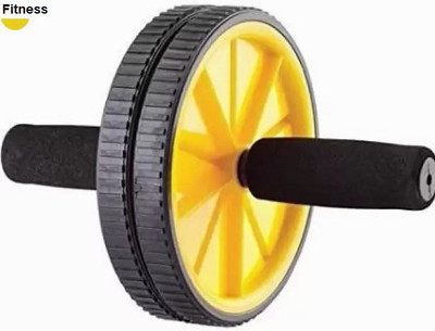 Garvan A90 Double Wheel Ab Roller Training with Mat Ab Exerciser Yellow (pack of 1) Ab Exerciser(Yellow)