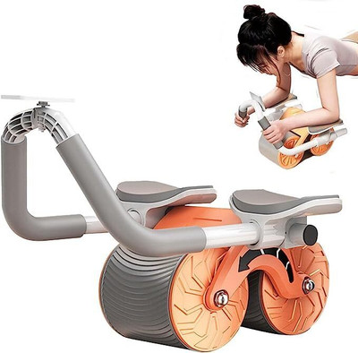 AQUABUCKET Automatic Rebound Ab Abdominal Exercise Roller with Elbow Support and Timer Ab Exerciser(Multicolor)