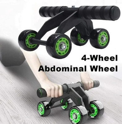 GripForge 4-Wheel Ab Roller/Fitness Accessories/Exerciser & Gym Equipment for Unisex Ab Exerciser(Multicolor)