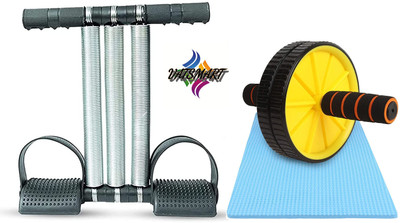 Fitfun Triple Spring Tummy Trimmer Body Fat Buster & Ab Wheel Roller for Core Workouts Ab Exerciser(Multicolor)