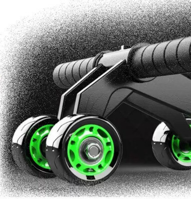 DHEER 4-Wheel Ab Roller/Fitness Accessories/Exerciser & Gym Equipment for Unisex Ab Exerciser(Black, Green)