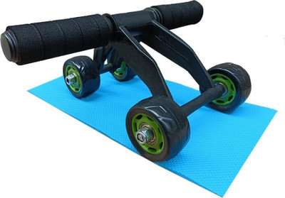 ResiFit Training Equipment ABS Belly Trainer 4-Wheel Abdominal Wheel Power Ab Roller Ab Exerciser(Multicolor)