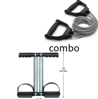 gamers hub Tummy Trimmer + Resistance band Toning Tube Ab Exerciser Home Gym Workouts Ab Exerciser(Black)