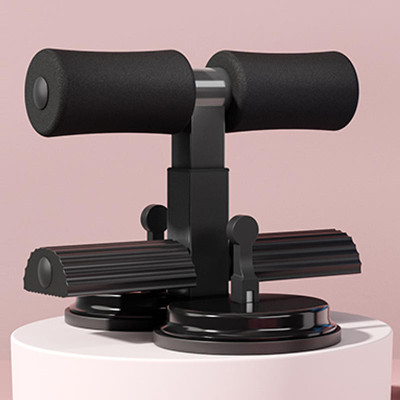 WAIRIT Upgraded Sit Up Push Bar,Portable Sit Up Exercise Strong 2 Suction Cups W341 Sit-up Bar(Black)