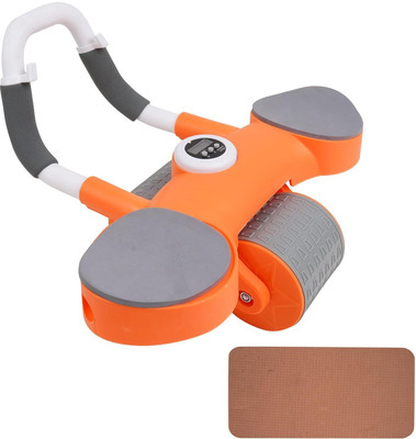 OKASTA Automatic Rebound Ab Abdominal Exercise Roller with Elbow Support and Timer Ab Exerciser(Orange)