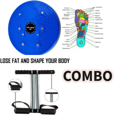 BOLDHIGH Combo Tummy Twister With Abs Tummy Trimmer Useful For Figure Tone-Up Ab Exerciser(Black)