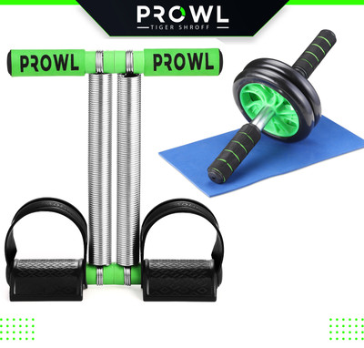 PROWL by Tiger Shroff Tummy Trimmer & Premium Ab Wheel Roller for Ab Workout Equipment Ab Exerciser(Green)