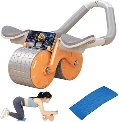GARIHC ENTERPRISE Professional Ab Roller with Counter Silent Knee Pad Mat Phone Holder Exercise Ab Exerciser(Grey)
