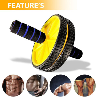 HOUSE OF COMMON High Weight Loss Power Slider Strech Roller Exercise Wheel Rolling Ab Exerciser(Multicolor)