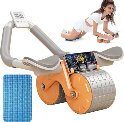 Manogyam Automatic Rebound Abdominal Wheel with Elbow Support,Abs Workout For Women & Men Ab Exerciser(Orange, Grey, White)
