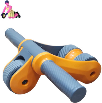 GJSHOP Ab Roller With Knee Mat, Abdominal Workout Fitness Exercise Equipment Ab Exerciser(Orange)
