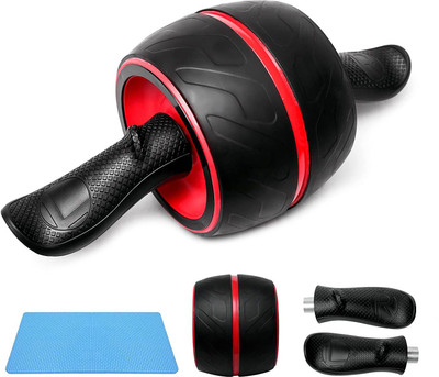 SLOVIC Ab Roller Wheel | For Abdominal & Core Strength | Built In Spring Resistance Ab Exerciser(Black)