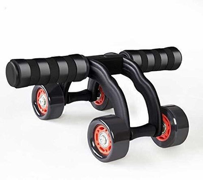 VICHAXAN Portable Core Abdominal Ab 4 Roller Exerciser Push Up Pull-up Bar