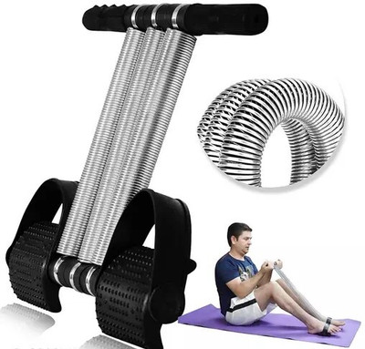Yuvi Traders Tummy Trimmer Triple Spring Ab Exerciser Combo With Sweat Belt for Men and Women Ab Exerciser(Black)