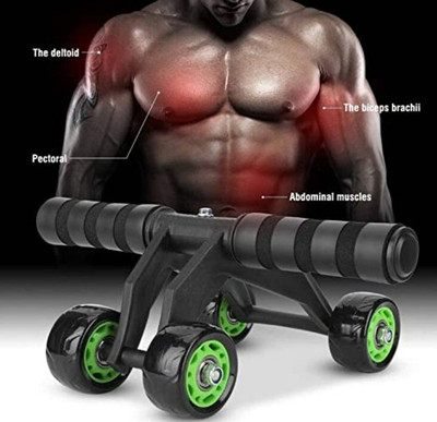 GripForge Ab Roller Wheel Abs Carver for Abdominal & Stomach Exercise Training with Mat Ab Exerciser(Multicolor)